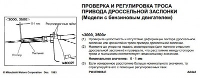 регулировка тросика ДЗ