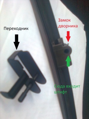 Переходник и дворник