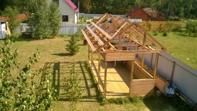 это мы сделали крышу на сколько успели