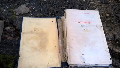 В мокрой траве, под дождём, грязная мокрая книга. Открыла-главный символ ушедшей эпохи.