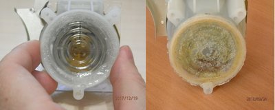 слева вид  сразу после первого ремонта,справа вид после лета.