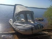 Поставили тент-рубку.