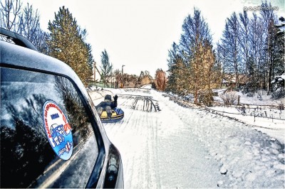 Pajero Sport + тюбинг