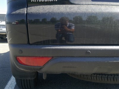 ну и задний парктроник на pajero sport 08